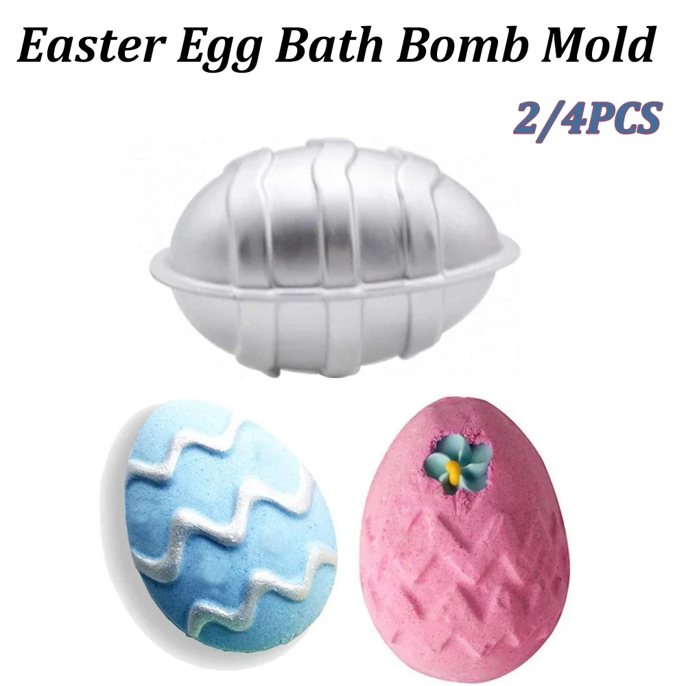 2/4PCS Bath Bomb Making Kit Easter Egg Shaped Bath Ball DIY Making Supplies Aluminum Alloy Lightweight Press Tool Cake Tools
