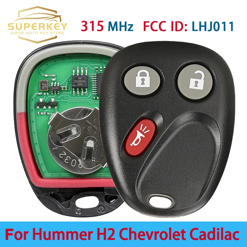 

SUPERKEY 3-кнопочный дистанционный Автомобильный ключ для Hummer H2 Chevrolet avalcadillac GMC LHJ011 315 МГц