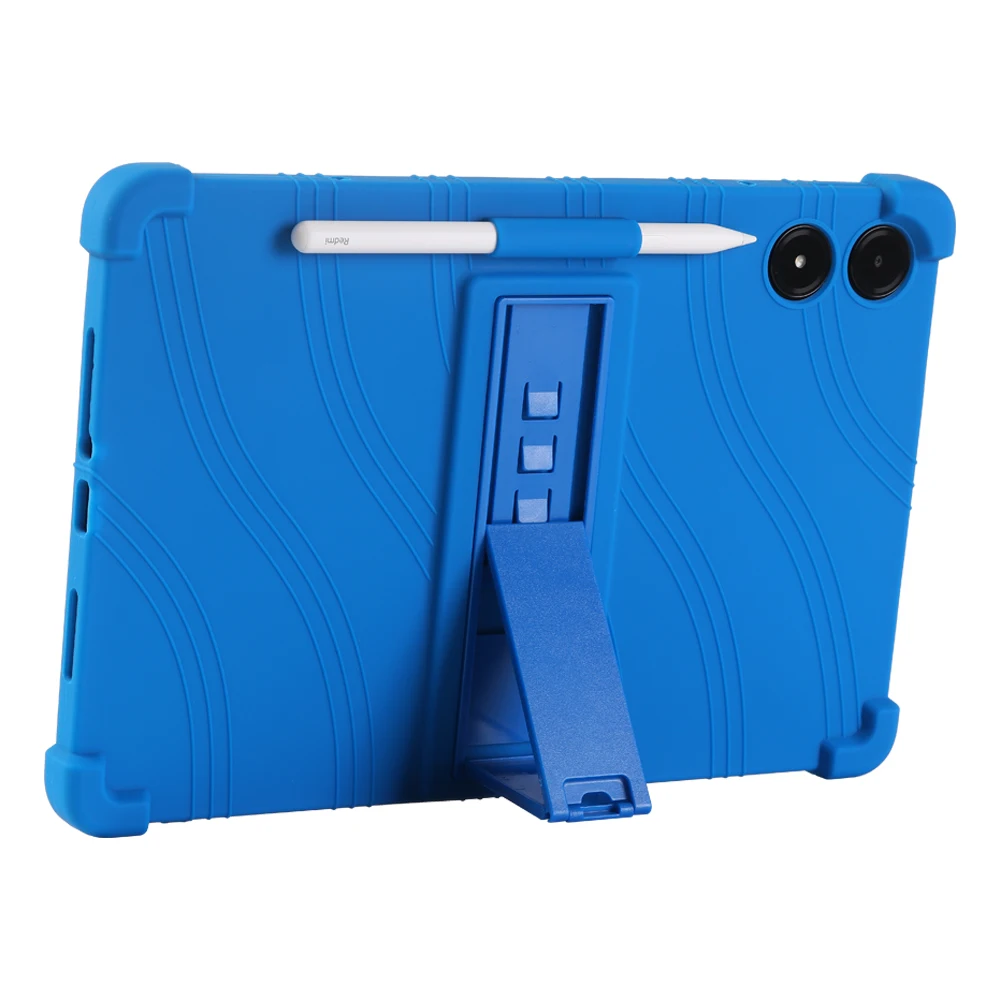 Shockproof Soft Silicon Stand Cover for 12.1 Inch Tablet - 2024 Edition Protective Shell