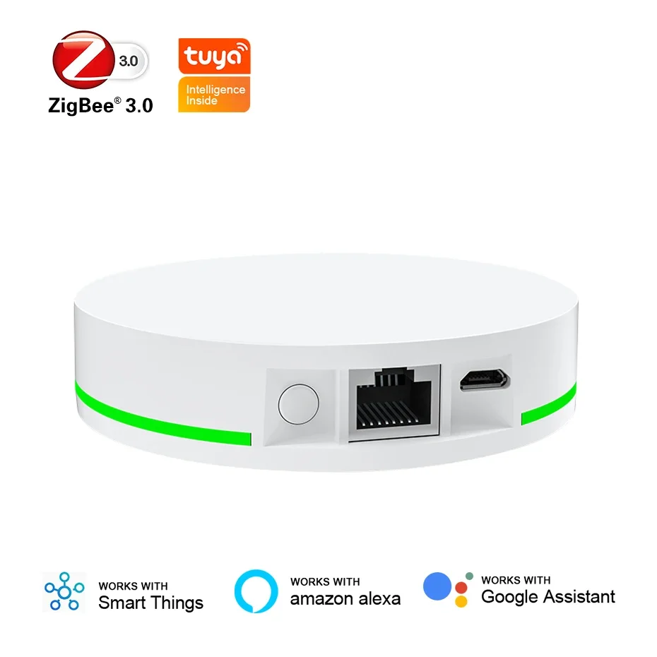 Tuya ZigBee 3.0 Smart Zigbee Hub Wired Gateway Bridge with Network Cable Smart Life Remote Control Works with Alexa Google Home