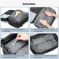 Travel Men Expanded Laptop Backpack vacuum compression hiking Backpack USB charging Business Large Capacity school Backpack 2