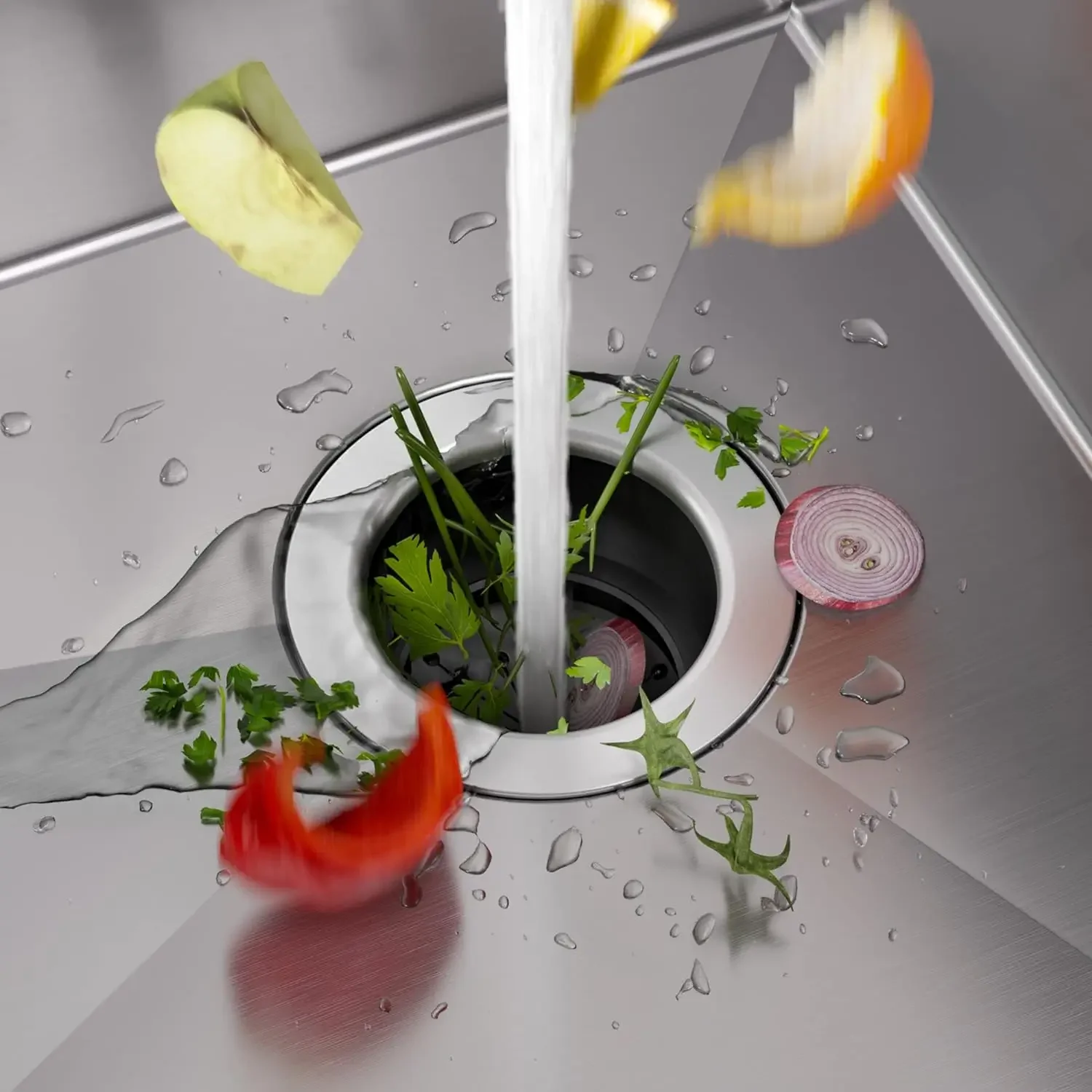 Continuous Feed Garbage Disposal with 3/4 HP Ultra-Quiet Motor for Kitchen Sinks with Power Cord and Flange Inc 4