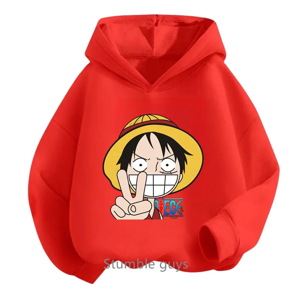 Ropa de anime para niños, sudadera de una pieza para niños, ropa de primavera y otoño para niñas, sudadera de dibujos animados de Luffy Zoro, traje con capucha para adolescentes, camisetas de Sonic