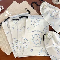 2PCS Cartoon Bear Drawstring Clothing Bag Foldable Underwear Towel Shoe Storage Travel Vacation Cosmetic Medicine Storage Box 1