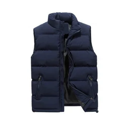 Men Jacket Packable Down Vest Autumn Warm Body Warmers Waistcoat Oversize Wind-proof Clothing Coat Large Size
