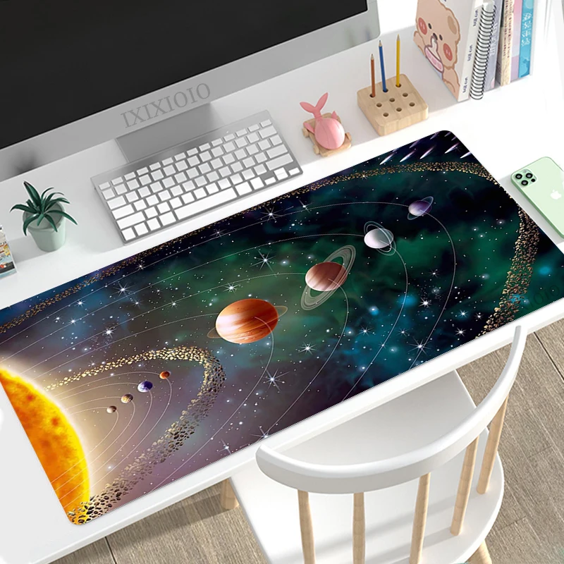 

Игровой коврик для мыши космическая Вселенная солнечная система XL Новый индивидуальный домашний большой коврик для мыши XXL игровой коврик офисный мягкий Настольный коврик