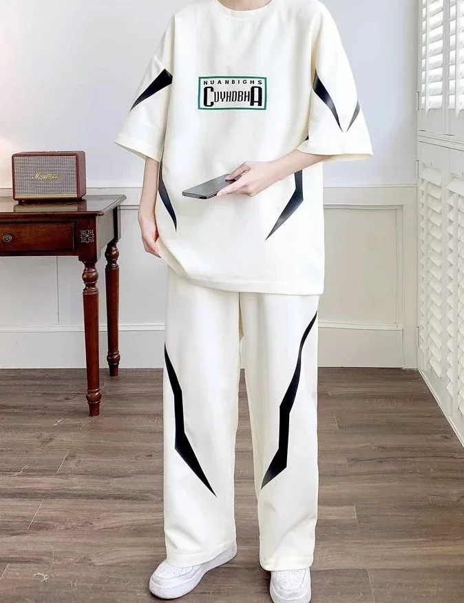 その他 bodyshape Men's Two-Piece Sports Suit T-Shirt & Pants Set XL Korean Style