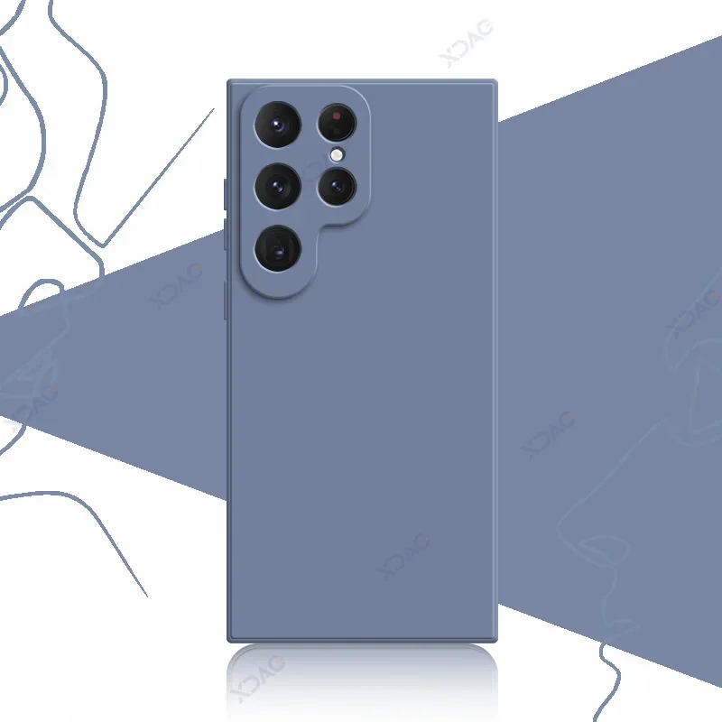 Luxury Soft Square Liquid Silicone Phone Case Cover