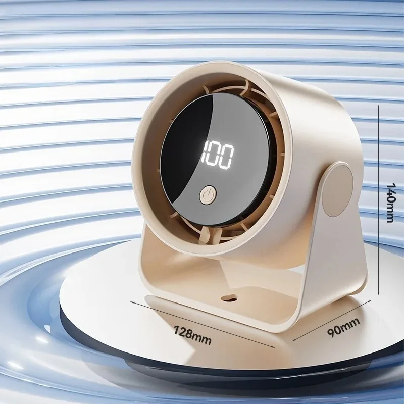 Desktop Style Desktop Fan, Home Office Small Silent Electric Fan, Adjustable Angle Display, High Battery Level, Wind Power Fan