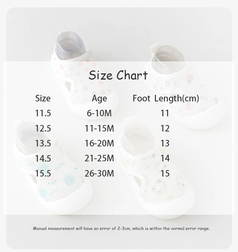 Description Picture 2 of itemMILANCEL New Summer Baby Sandal 6-30M Children's Mesh Shoes Girls Cute Printing Hollow Out Breathable Shoes