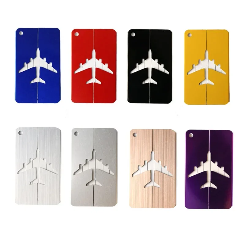 

Men Women Metal Luggage Tags Travel Accessories Baggage Name Tags Suitcase Address Label Holder Aluminium Alloy Luggage Tag