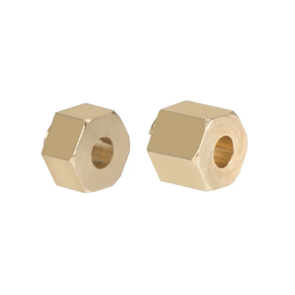 TRX4M - Albero di trasmissione Alxe esteso in acciaio inox, 5 mm, con ottone peso 6 mm + 2 mm, 1,0 Beadlock ruote mozzo esterno per cingoli RC 1/18 (nero