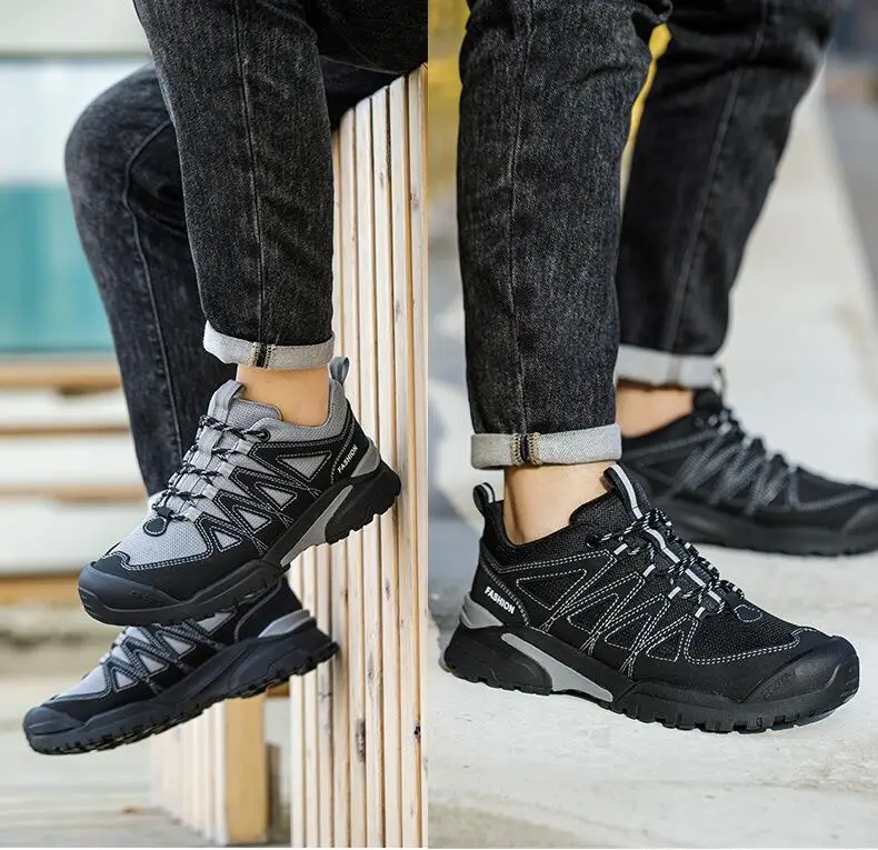 High-end Men's Steel Toe Safety Shoes Puncture-proof Work Boots_voghion.com