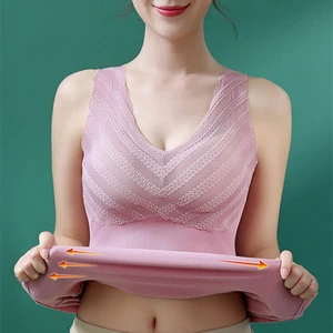 Осенне-зимний немецкий бархатный терможилет для женщин с накладками для груди бесшовное термобелье большого размера для женщин