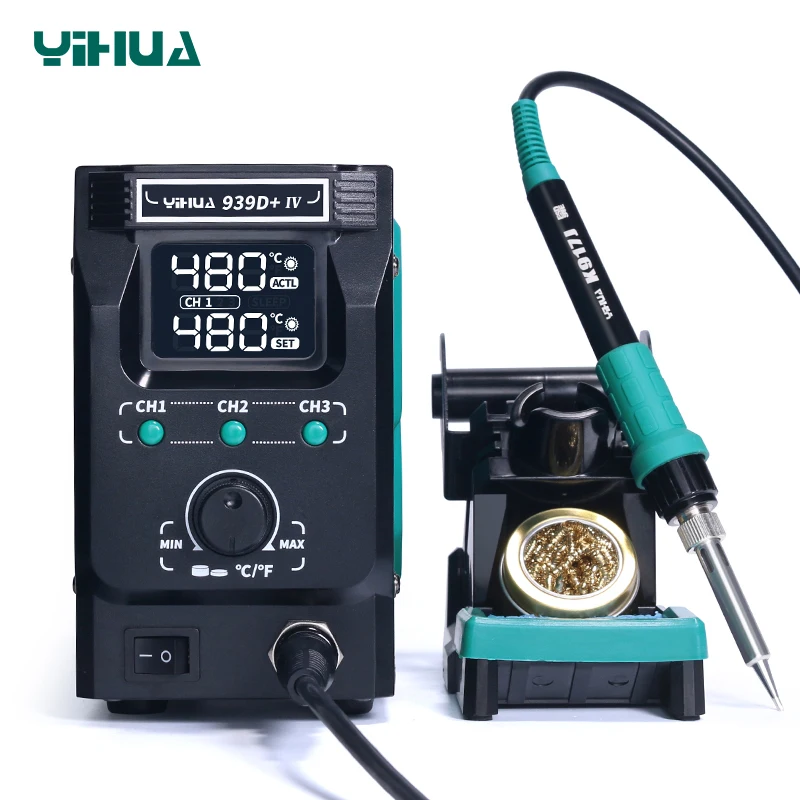 YIHUA 939D II 3in1 Constant temperature LED digital display Wood Burning  tools Pyrography Station - AliExpress