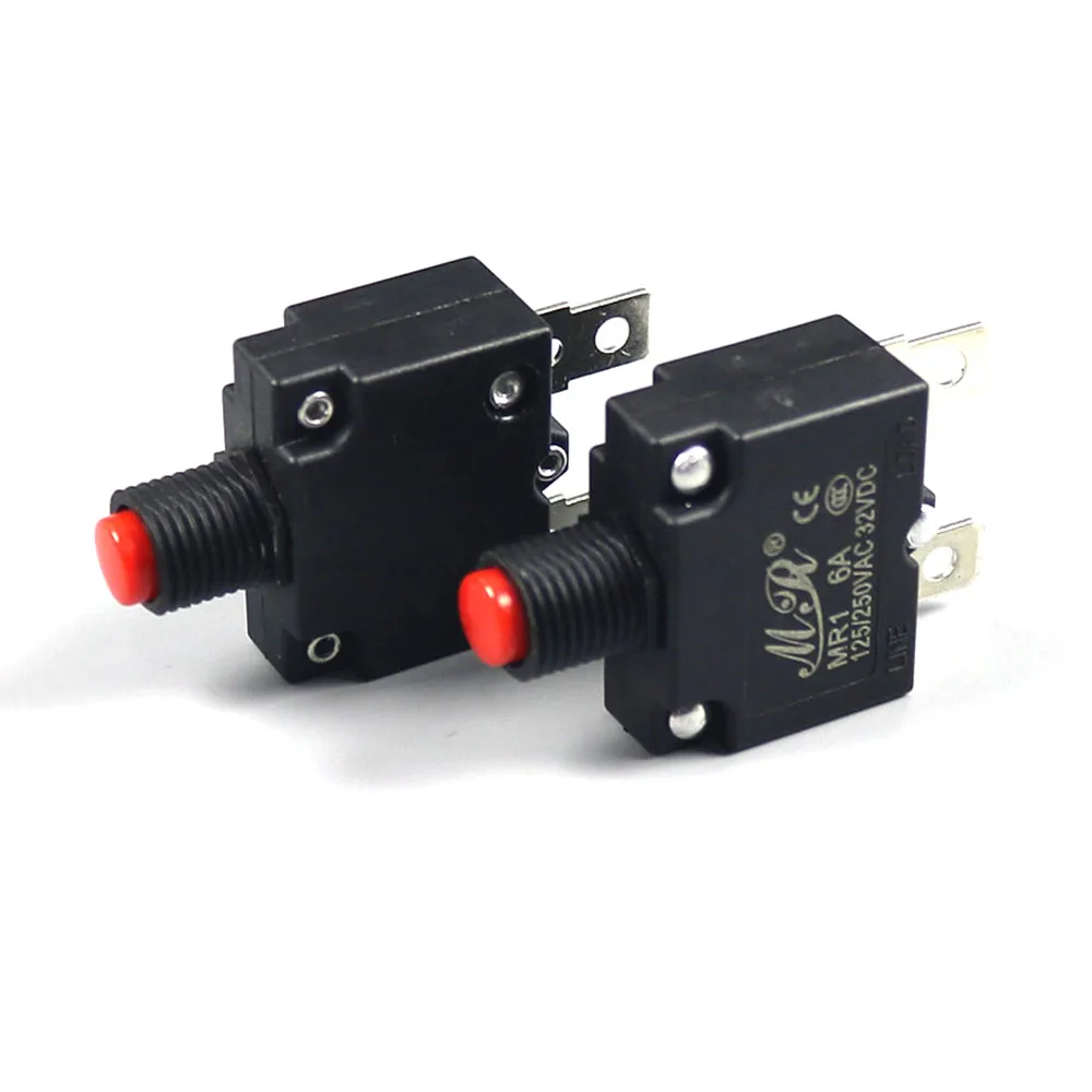 5Pcs 3A 4A 5A 6A 7A 8A 10A 12A 15A 20A Circuit Breaker Overload Protector Switch Fuse Resettable 220V