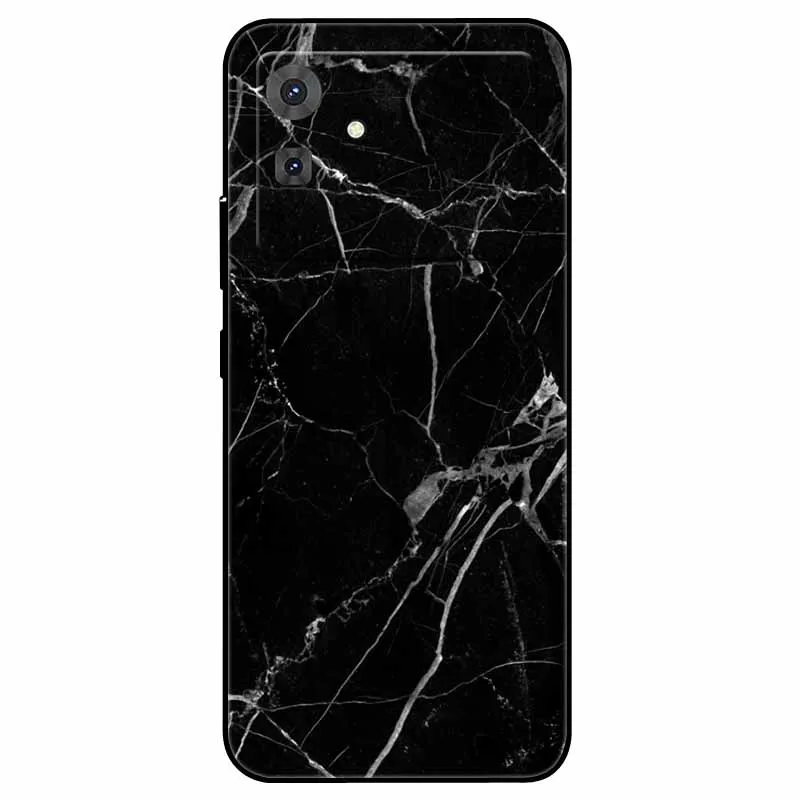 Floral Marble Silicone TPU Soft Phone Case with Cool Print Design