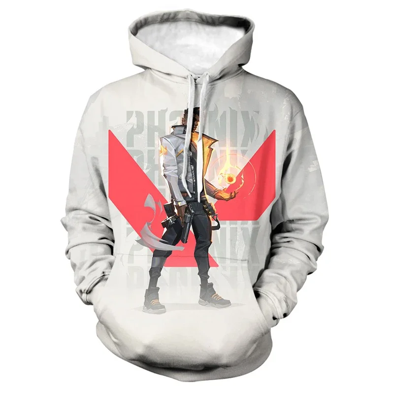 thumbnail image 1 of Sudadera con capucha con estampado 3D de Valorant para hombre y mujer, estilo informal, de talla grande, 1 of 5