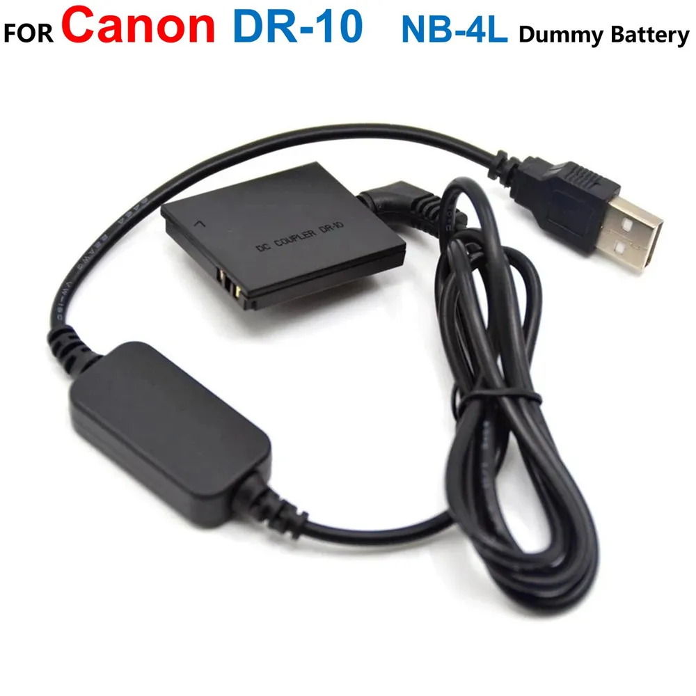 

Адаптер DR-10 DC для фотоаппарата, флейоресцентный аккумулятор рандомный NB7L + внешний аккумулятор ACK-DC10, USB-кабель для Canon SD1000 1100IS 1400IS SD940IS SD960 IS