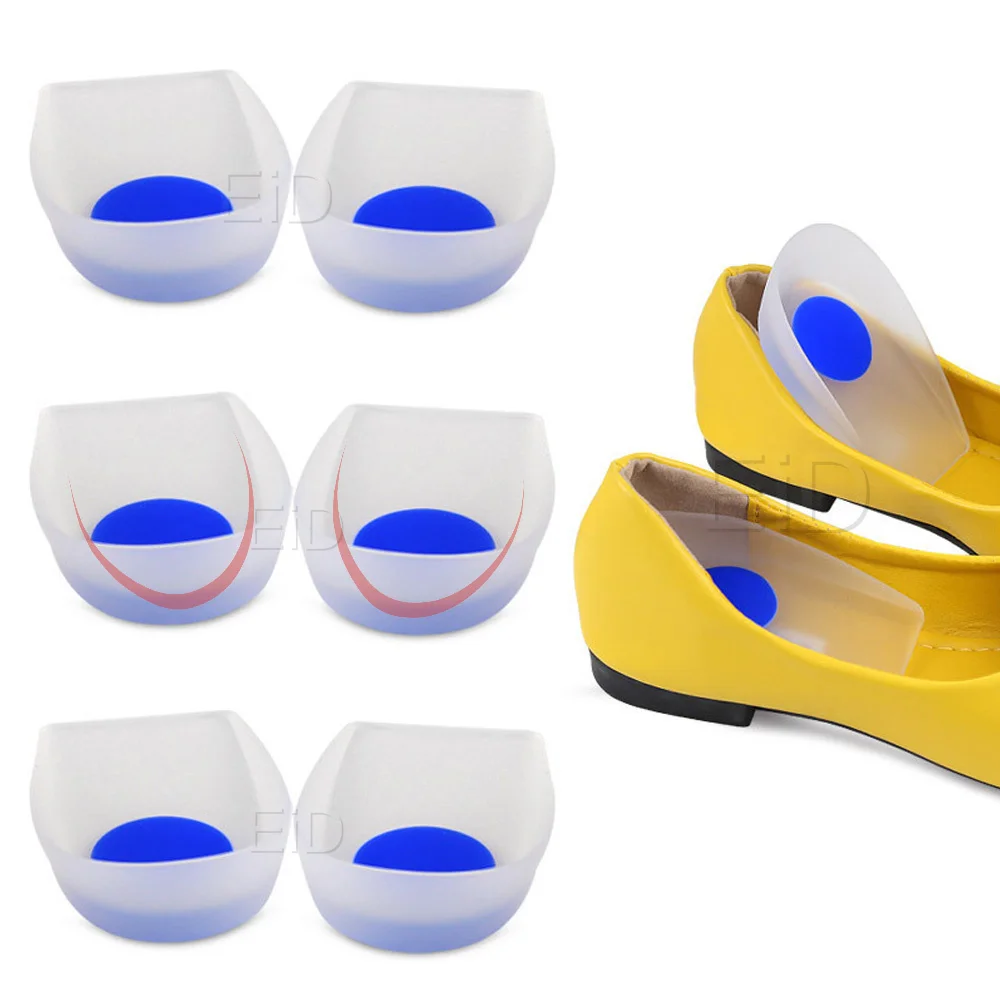 Silikon-Gel-Fersenpolster für Plantarfasziitis, Schmerzlinderung, Stoßdämpfung, Fußpflege, Einlegesohle, Höhenerhöhung, Kissen, Unisex – Detail 18