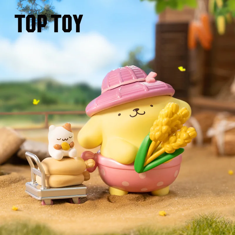 

Sanrio семейный помпон, серия пурин, загадочная коробка, Милая модель, милая кукла для девочек на день рождения, милые подарки