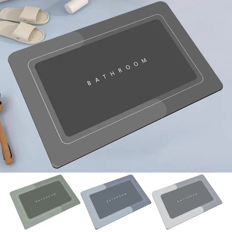 

Bathroom Floor Mats 16*24in Kitchen Mat Quick Dry Super Absorbent Door Mat Durable Kitchen Rug For Laundry Room Bathroom Door