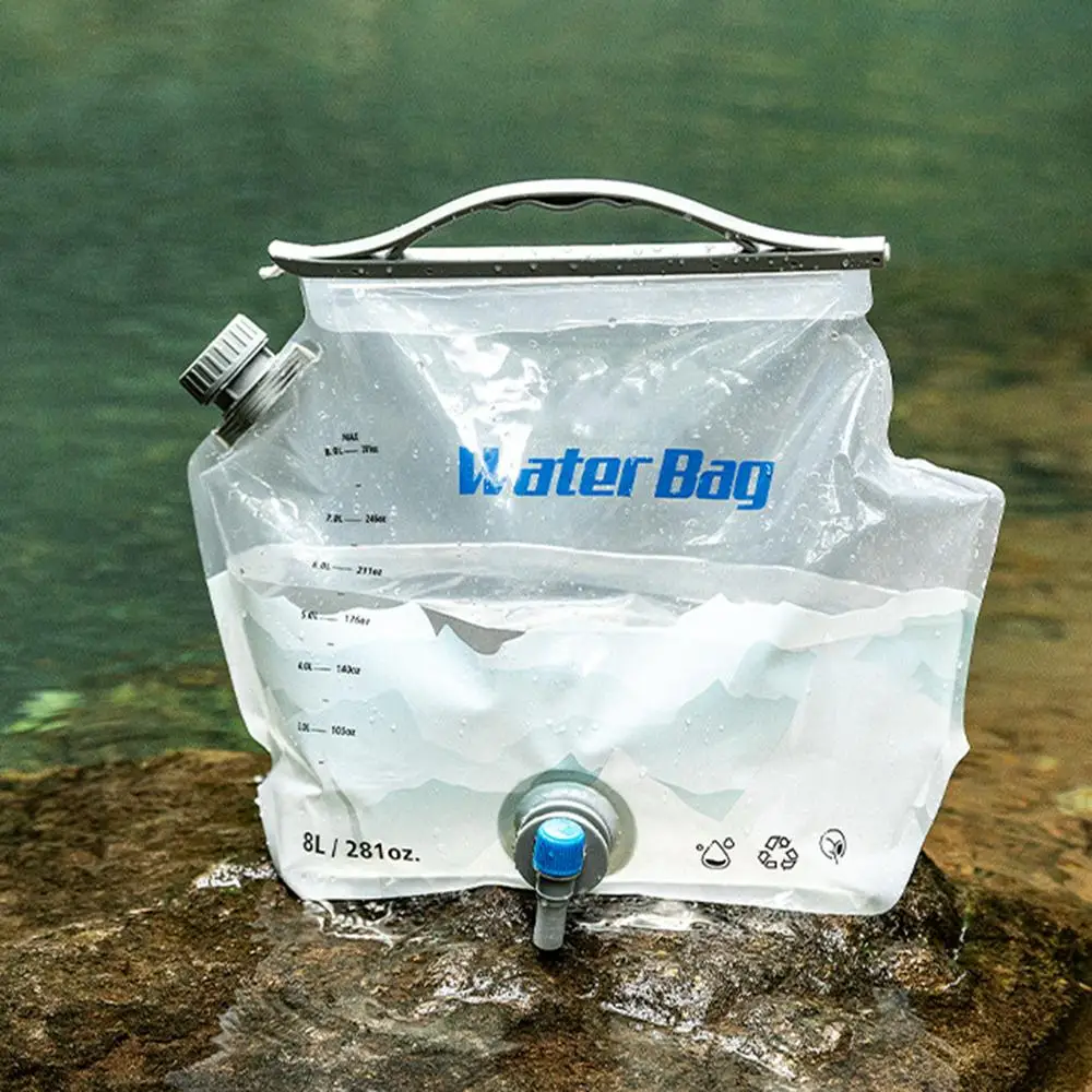 Description Picture 3 of itemFolding Water Bag Large Capacity Folding Water Container Large Capacity 8L Folding Water Container Bag Water Bag Jug With Spigot