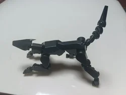 Dynamic Shapeshift Robot 3D Mannequin and Dog Figures Toy Set (Black dog)