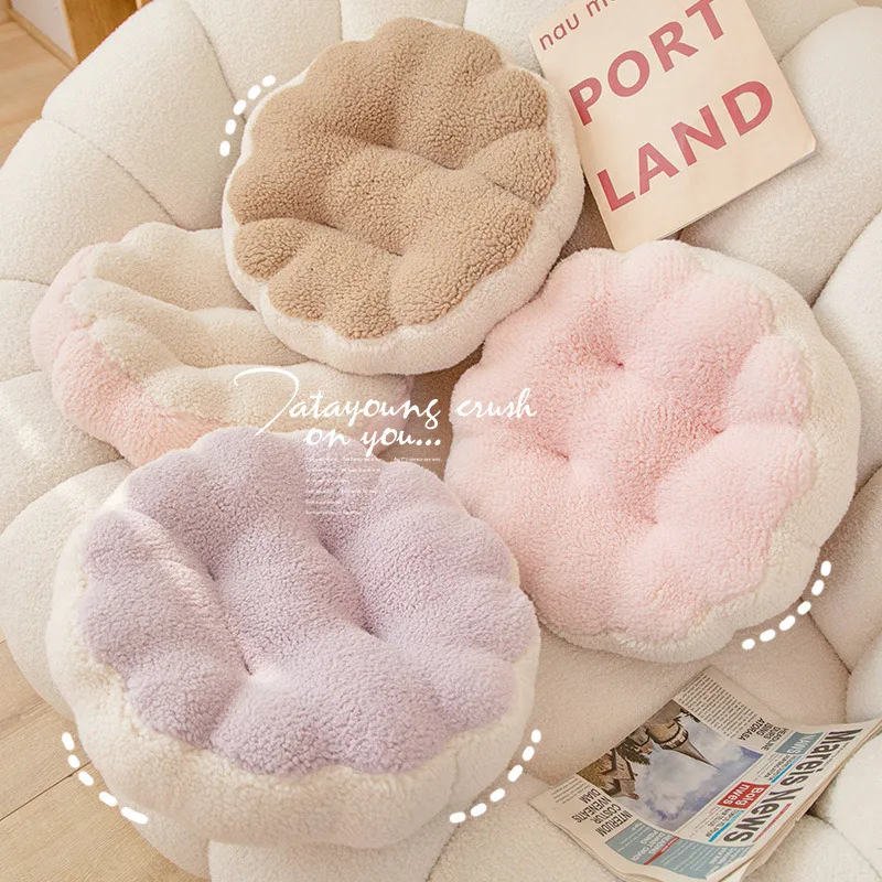 1pc Simulated Kawaii Macaron Biscuit Plush Toys Soft Stuffed Food Cookies Foot Pad Sofa Cushion Plushie Throw Pillows Girls Gift ginger biscuit cologne 2023