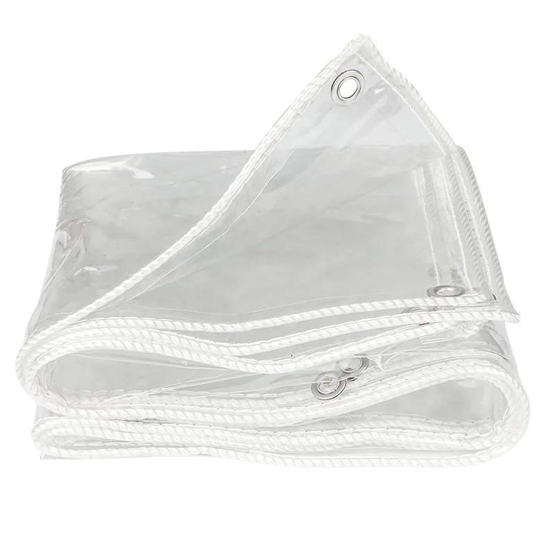 

Customize Waterproof Plastic Cloth Garden Transparent PVC Tarpaulin 0.35mm Foldable Rain Cover Balcony Windows Clear Tarp
