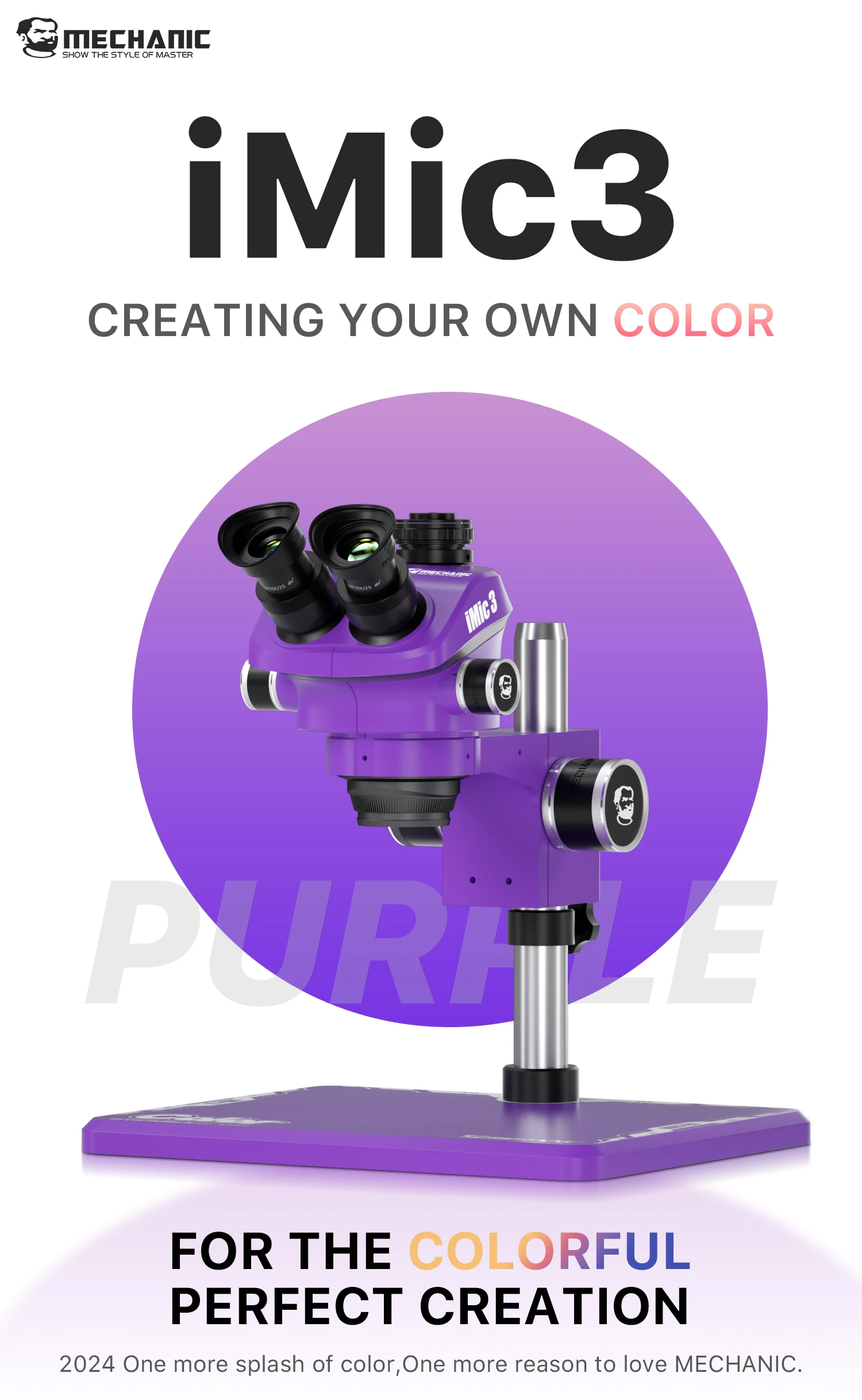 MIKI●507mt1● MECHANIC】iMic3 Trinocular Stereo Microscope Full Metal Body