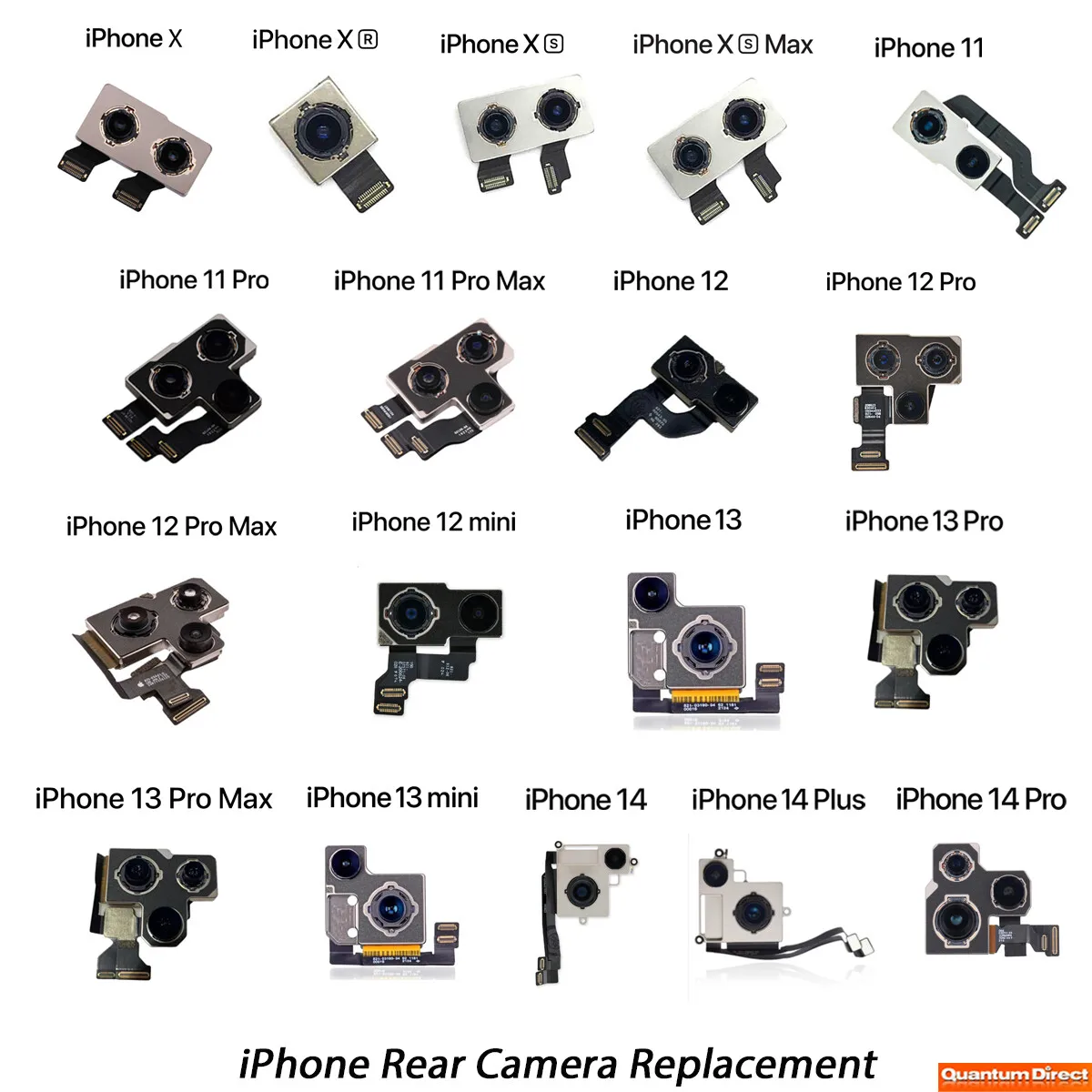 Rear Back Camera Assembly for iPhone X XS XR 11 12 13 14 Pro Max Mini ...