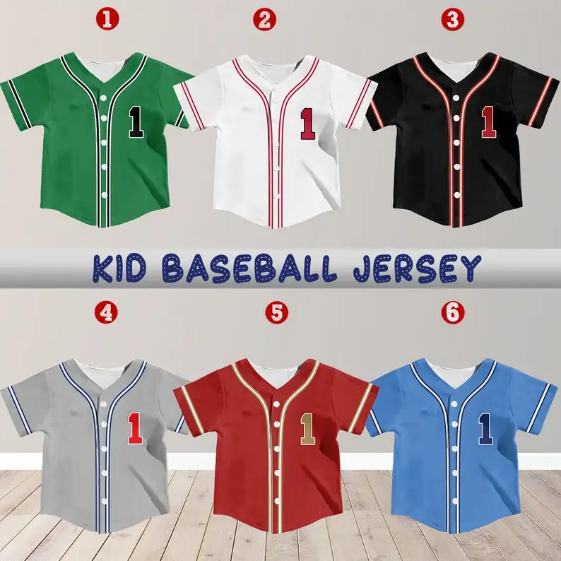 Personalized Name and Number Kid Baseball Jersey Name Number Youth Baseball Shirt Jersey For Fans Lovers