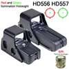 HD556/557 Reflex Green Red Dot Collimator Sight  Adjustable Compact Rifle Scope Accessory Fit Hunting 20mm Mount Airsoft Gun 1