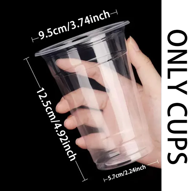 50PCS 16OZ Clear Plastic Cups Flat Lids Disposable Drinking Cups for Party  Wedding Drinking Cups Bulk Ice Coffee Milkshakes - AliExpress