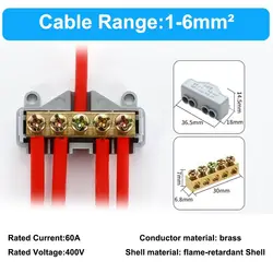 High - Power Quick - Connect Electrical Wire Splitter Terminal Block with Brass Conductor (PURPLE)