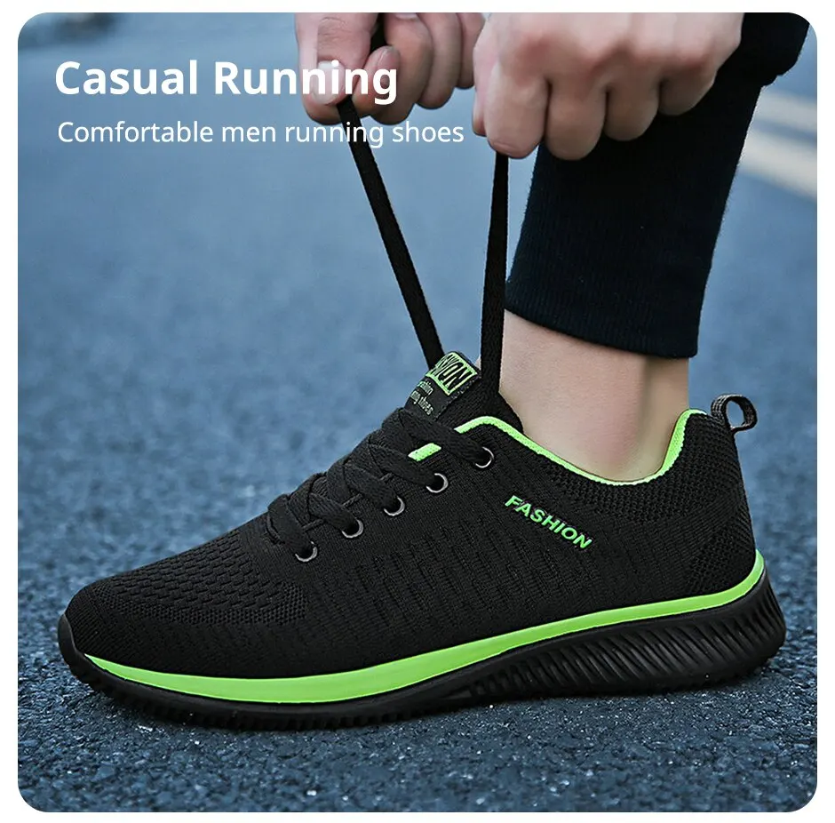 Men Running Walking Knit Shoes Women Fashion Casual Sneakers Breathable Sport Athletic Gym Lightweight