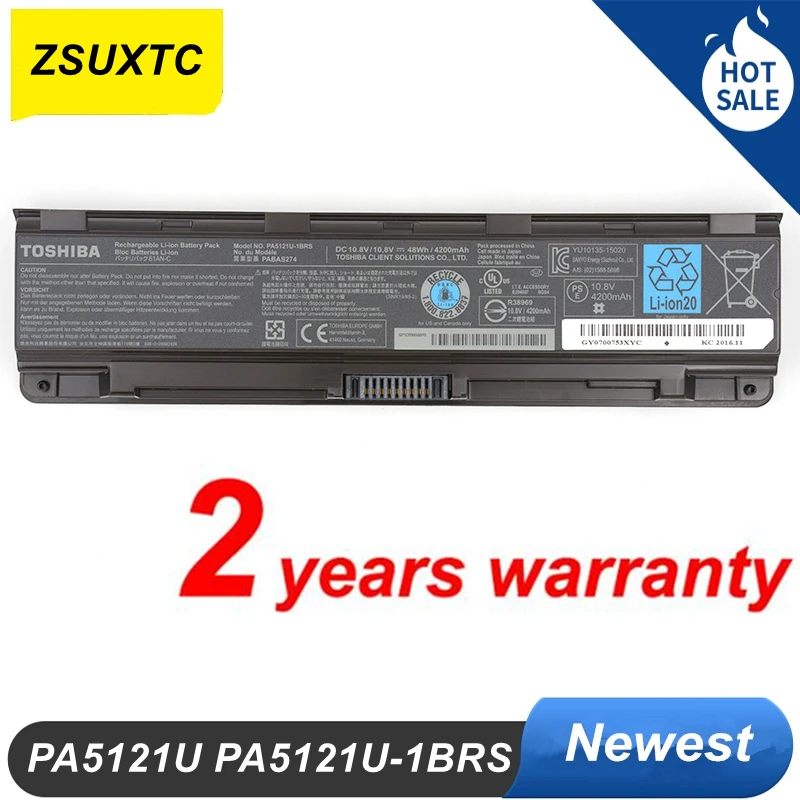 Fábrica Pa5121u Pa5121u1brs Bateria do Portátil para Toshiba Satellite P75-a7100 P75-a7200 Pabas274 10.8v 48wh 4200mah de Alta Qualidade