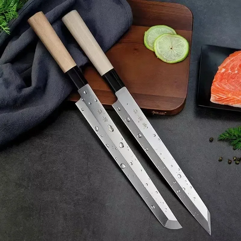 Japanese Yanagiba Sashimi Knife Set Salmon Fish Fillet Sushi Knives Raw Slicing Stainless Steel Chef Santoku Kiritsuke Knives kitchen knife
