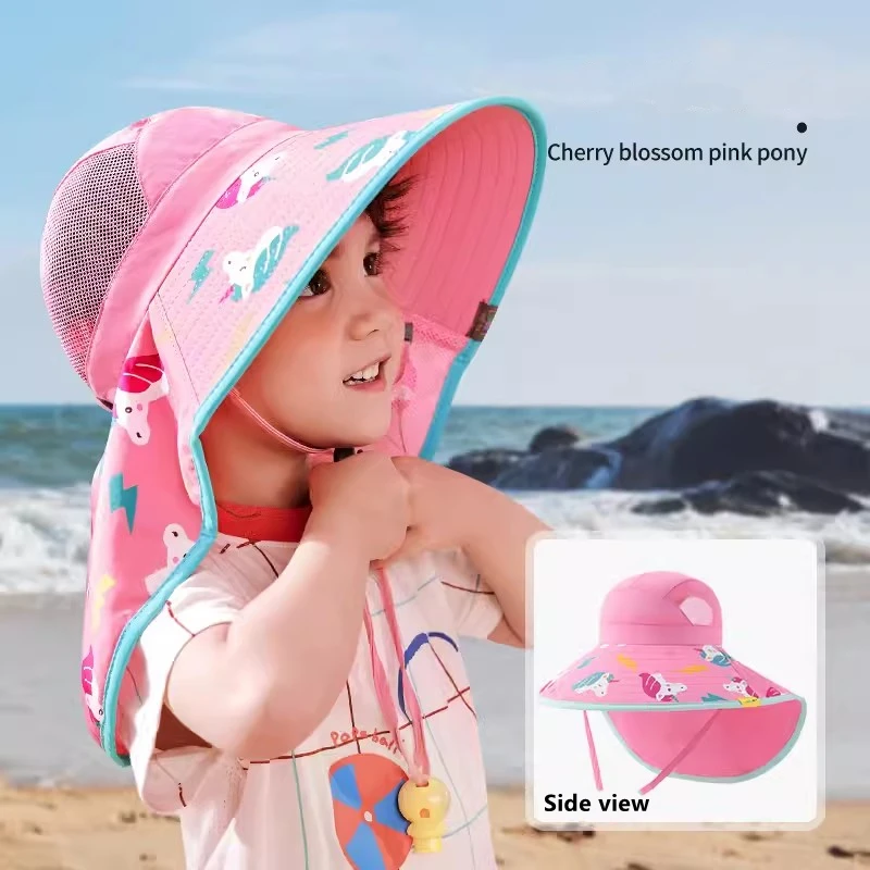 Lemonkid Wide Brim Children Sun Hat Kids Bucket Cap Summer Beach Girls Travel Outdoor New Fashion Cute Casual Sun Hats 5