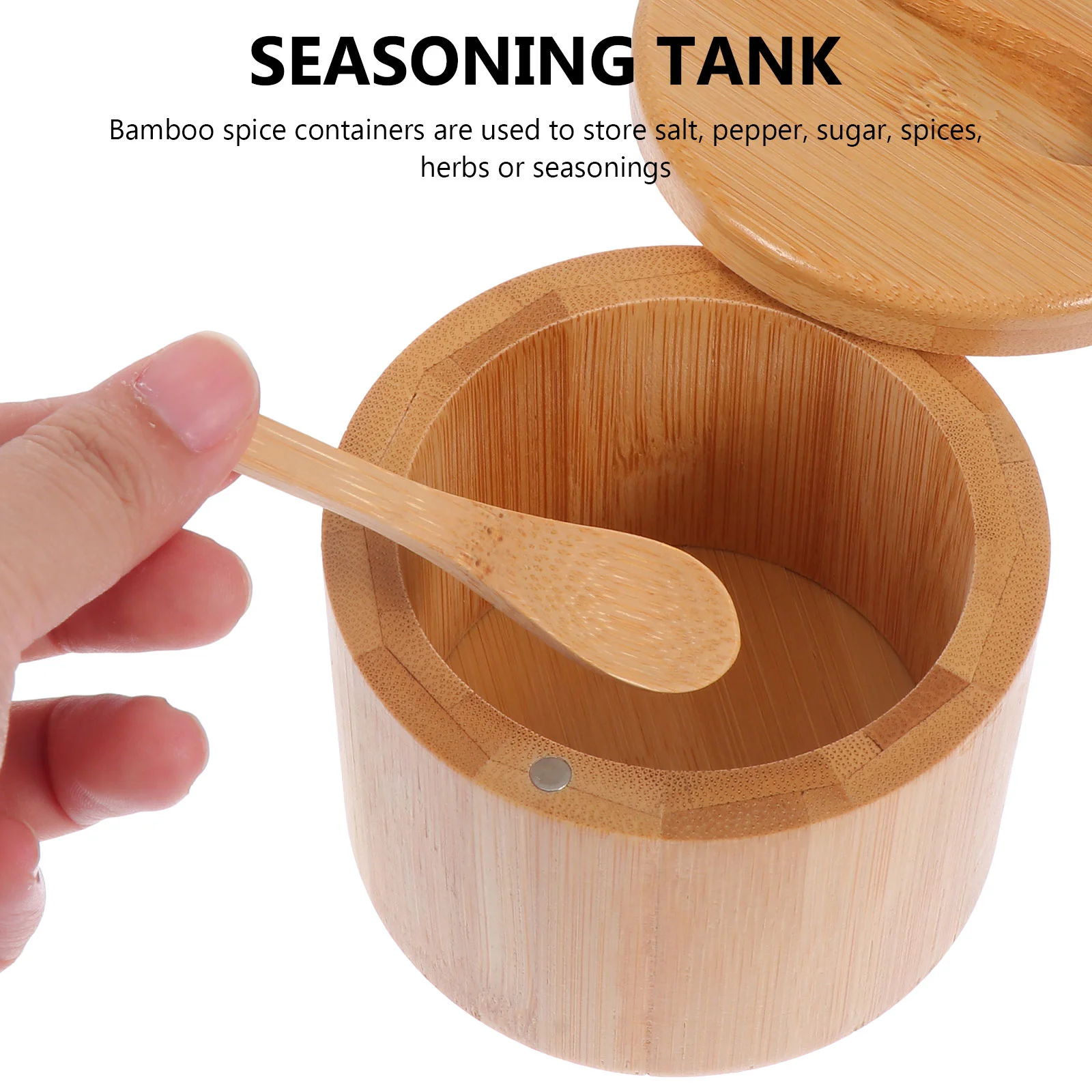 Bamboo Seasoning Jar Kitchen Spice Condiment Canisters Salt Storage Container Supply food storage container spice shaker spice shaker set