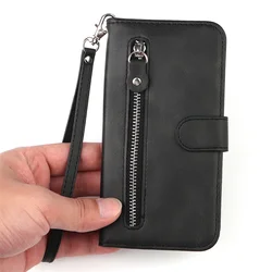 Luxury PU Leather Wallet Case with Zipper Card Slots and Stand Functionality - Mi 11X (C2)