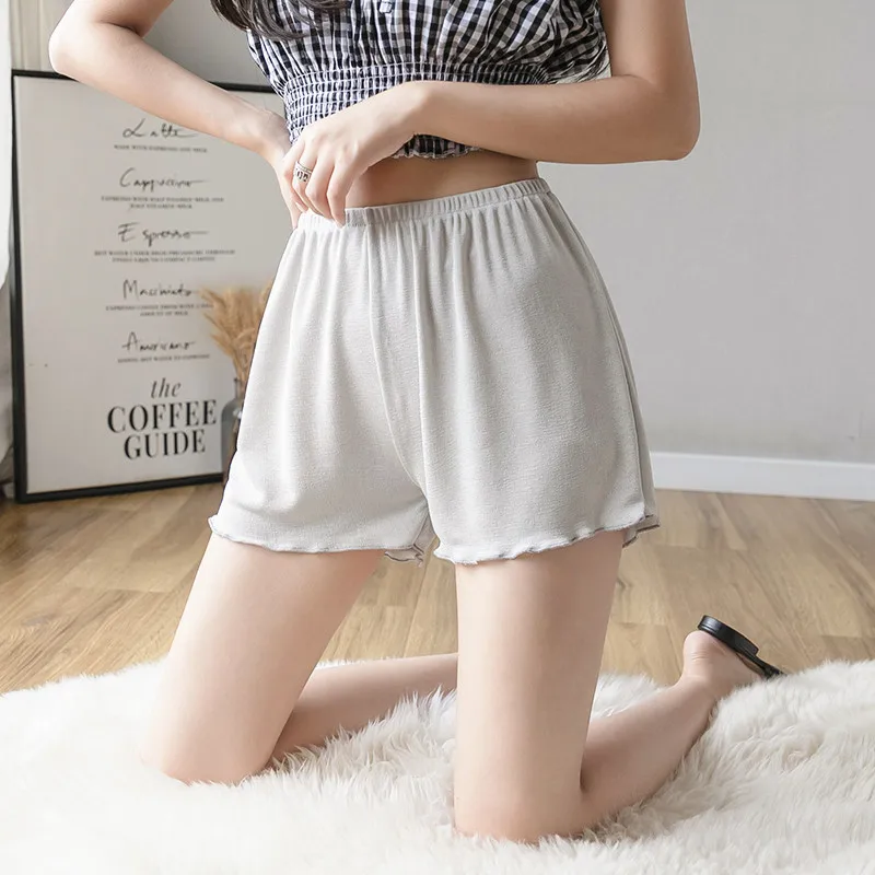 

Ice silk safety pants 2023 summer leggings loose women flounces home shorts Soft and breathable springy