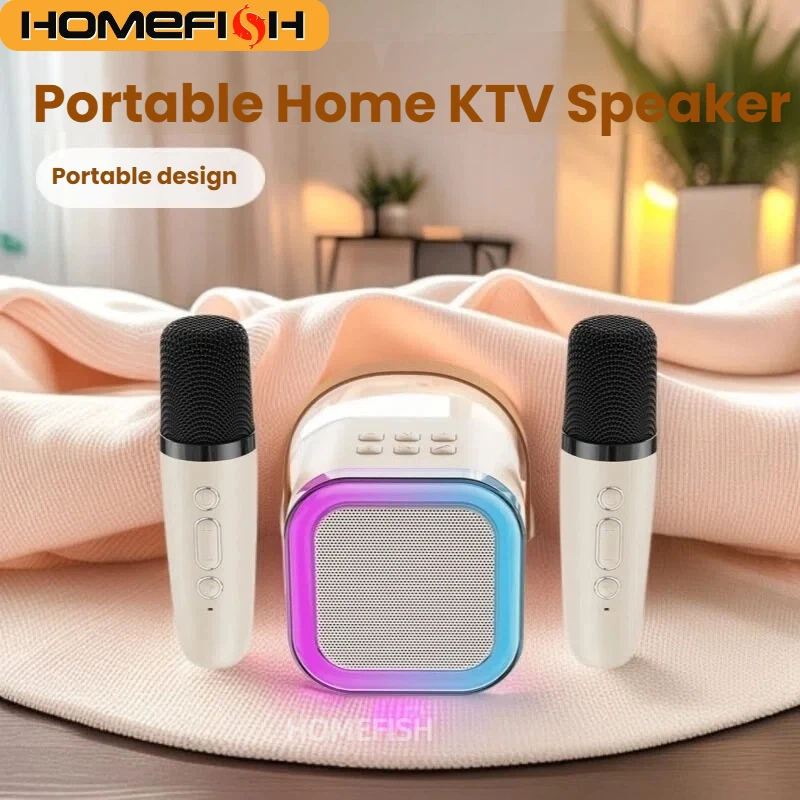 HOMEFISH K12 Karaoke Machine Portable 5.3 PA Speaker System