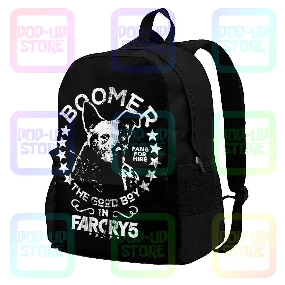 Far Cry 5 New Dawn Boomer Fang A Noleggio Cane Ubisoft Good Boy Zaino Di Grande Capacità Bookbag Personalizzato
