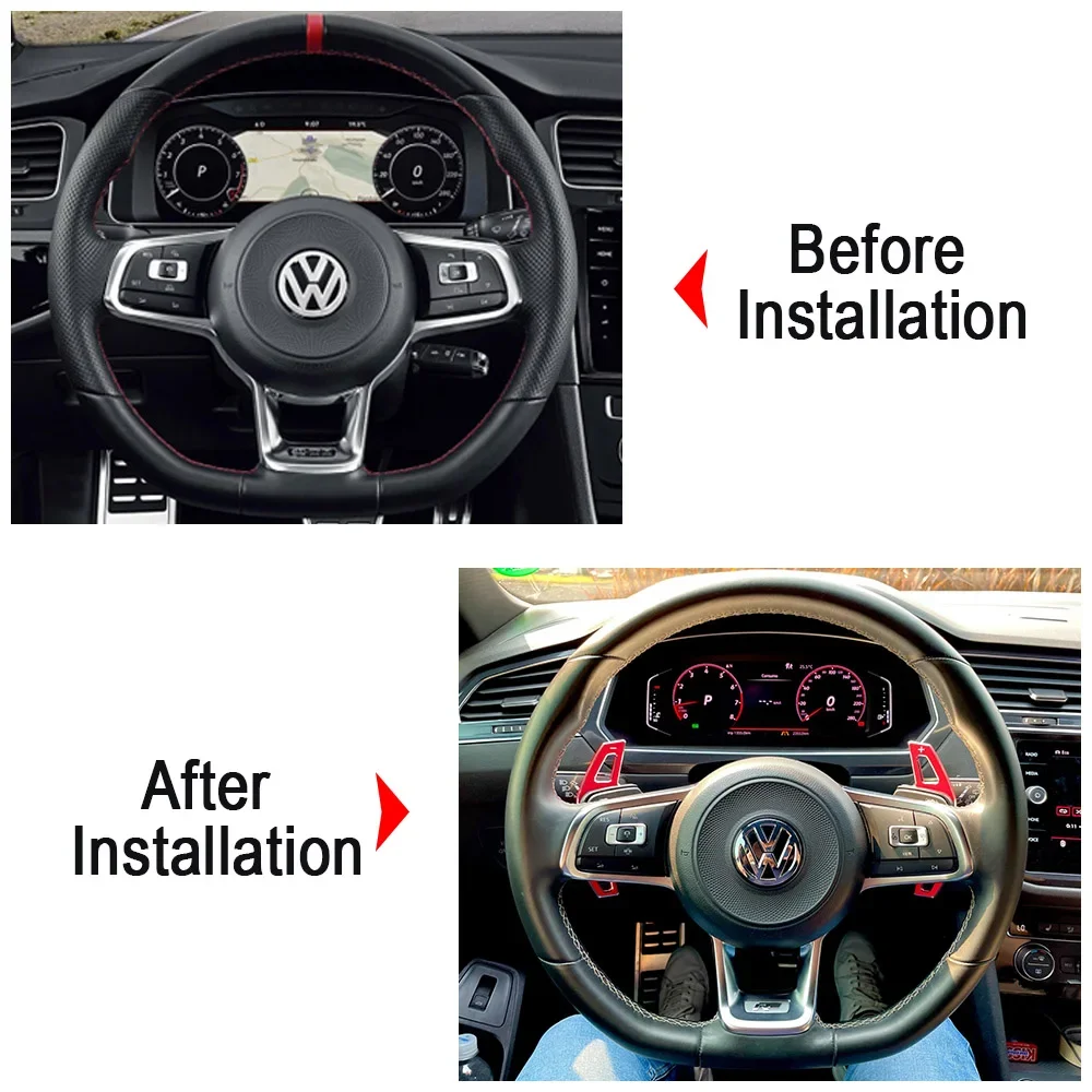 Steering Wheel Shifter Car For Volkswagen VW GOLF GTI R GTD GTE MK7 7 POLO GTI Scirocco Tiguan Rline PASSAT T-ROC
