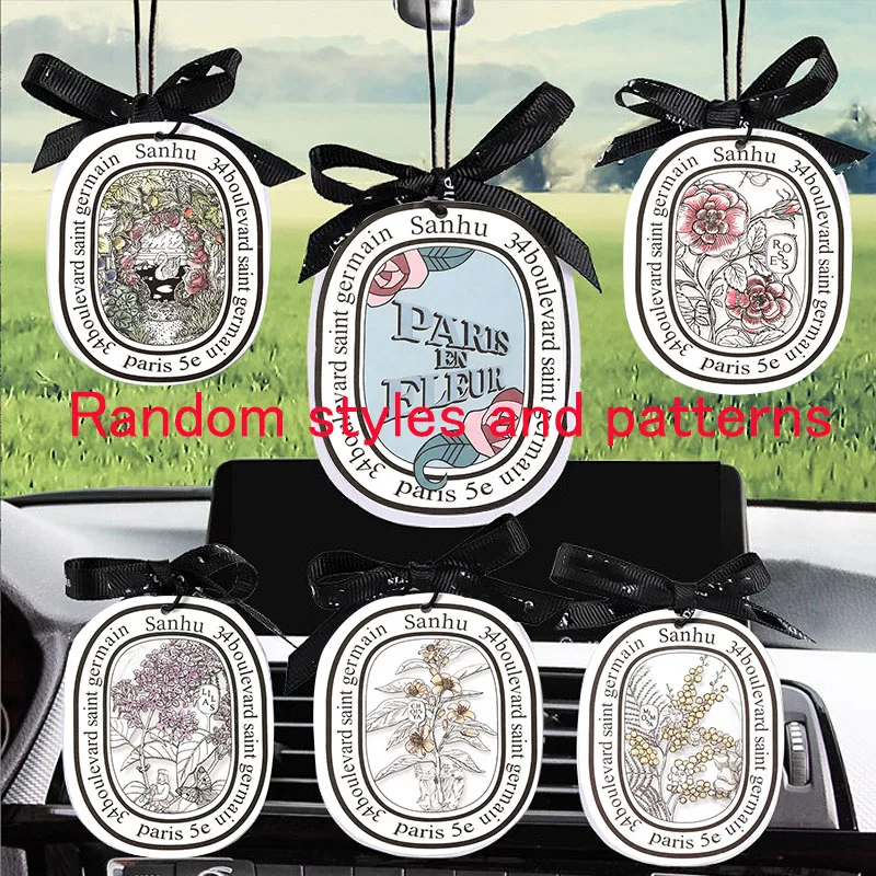 6 adet Hava Spreyi Araba Parfüm Doğal Kokulu Kağıt Otomatik Asılı Dekorasyon kokulu tabletler Aromaterapi Aksesuarları İç