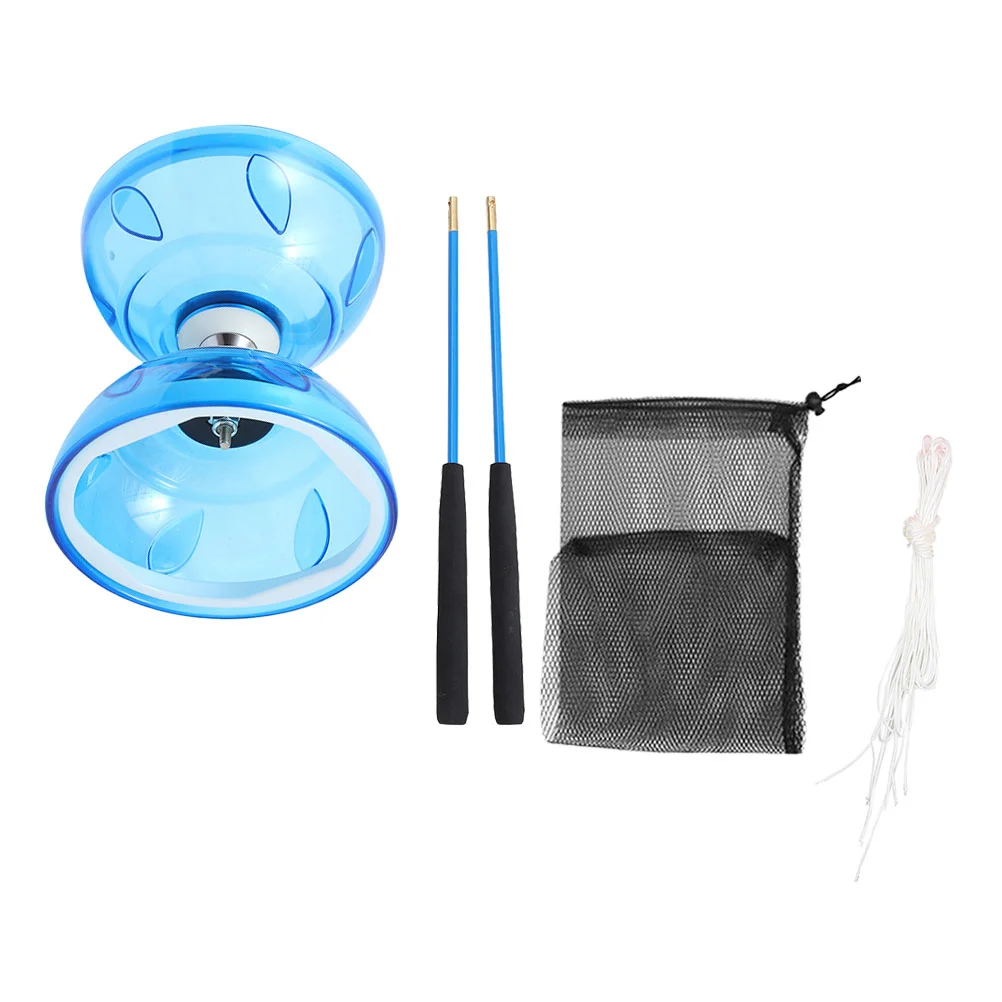 1 Set Clear Diabolo Yoyo Outdoors Playthings Bearing Chinese Yoyo Diabolo Toy Plaything Outdoor Toy for Exercise diabolo toys