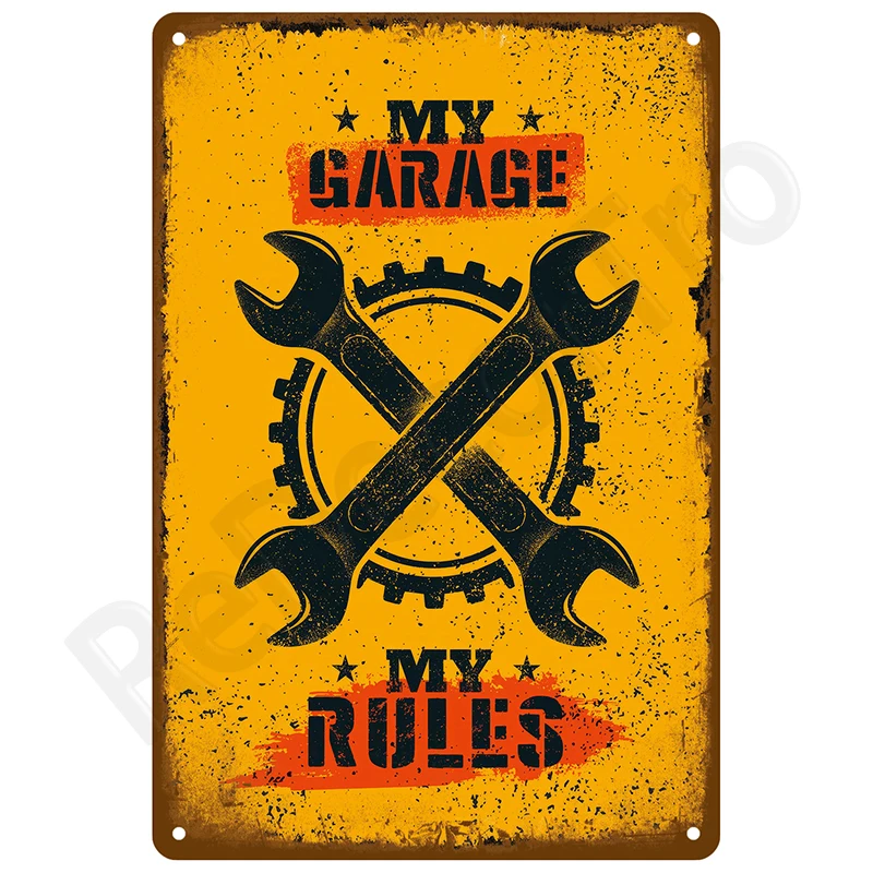 Retro Platten Poster Metall Zeichen Wand Kunst Wandbild Zimmer Dekoration Dekor Vintage Zinn Zeichen Mancave Schild Bar Garage Platte Bar – Detail 30