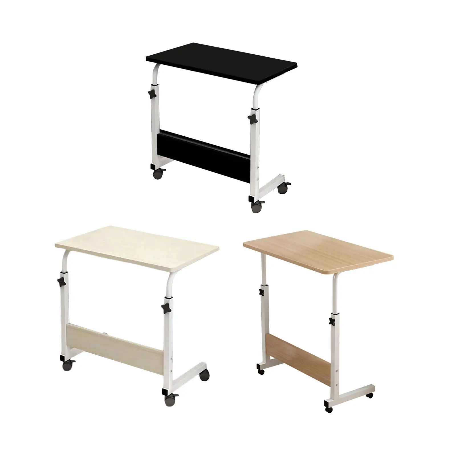 

Portable Standing Desk Laptop Desk Small Computer Desk Table Work Desk with Wheels for Living Room Bedside Office Home